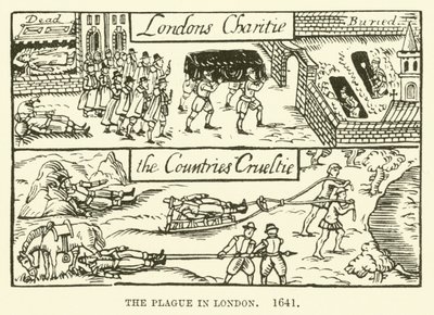 Die Pest in London, 1641 von English School